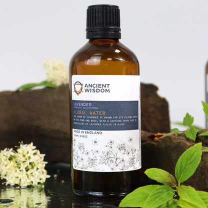 Alt Tag: Lavender Hydrolat – 100 ML Floral Elixir floral water spray bottle, Lavandula angustifolia flower water, 100 ml