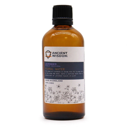 Alt Tag: Lavender Hydrolat – 100 ML Floral Elixir amber glass spray bottle lavender floral water