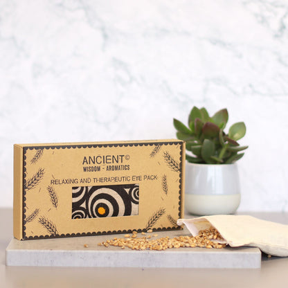 Lavender Natural Cotton & Juco Eye Pillow in Gift Box – Illusion packaged eye pillow gift box with illusion pattern insert