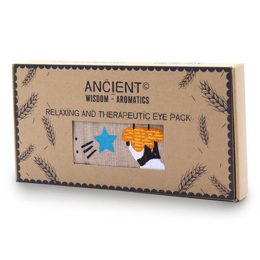 Lavender Natural Cotton & Juco Eye Pillow in Gift Box – Sleepy Panda, caja con diseño panda y ojo pack aromático de lavanda