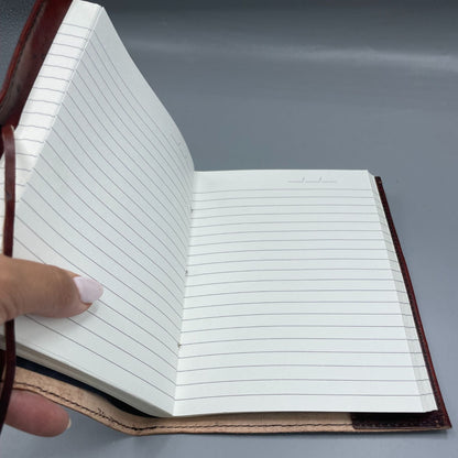 Alt Tag: Leather Tree of Life Journal – 20x16x2 CM open lined pages, genuine leather cover notebook close-up