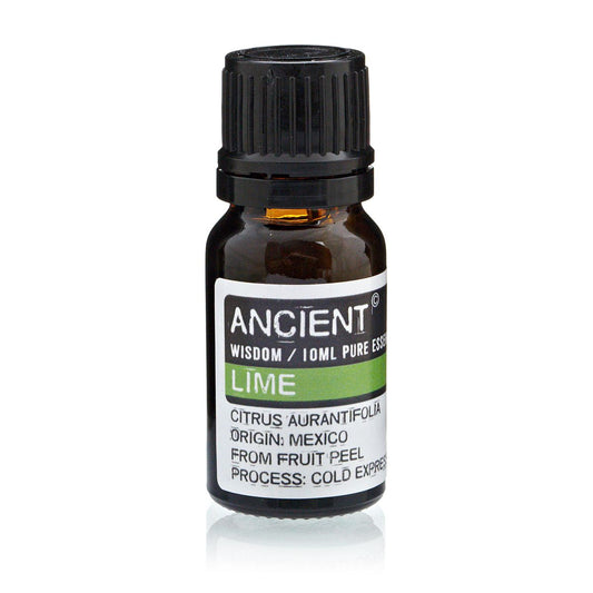Alt-Tag: Limetten-Ätherisches Öl – 10-ml-Flasche, kalt aus der Schale der Limettenfrucht gepresst, Herkunft Mexiko