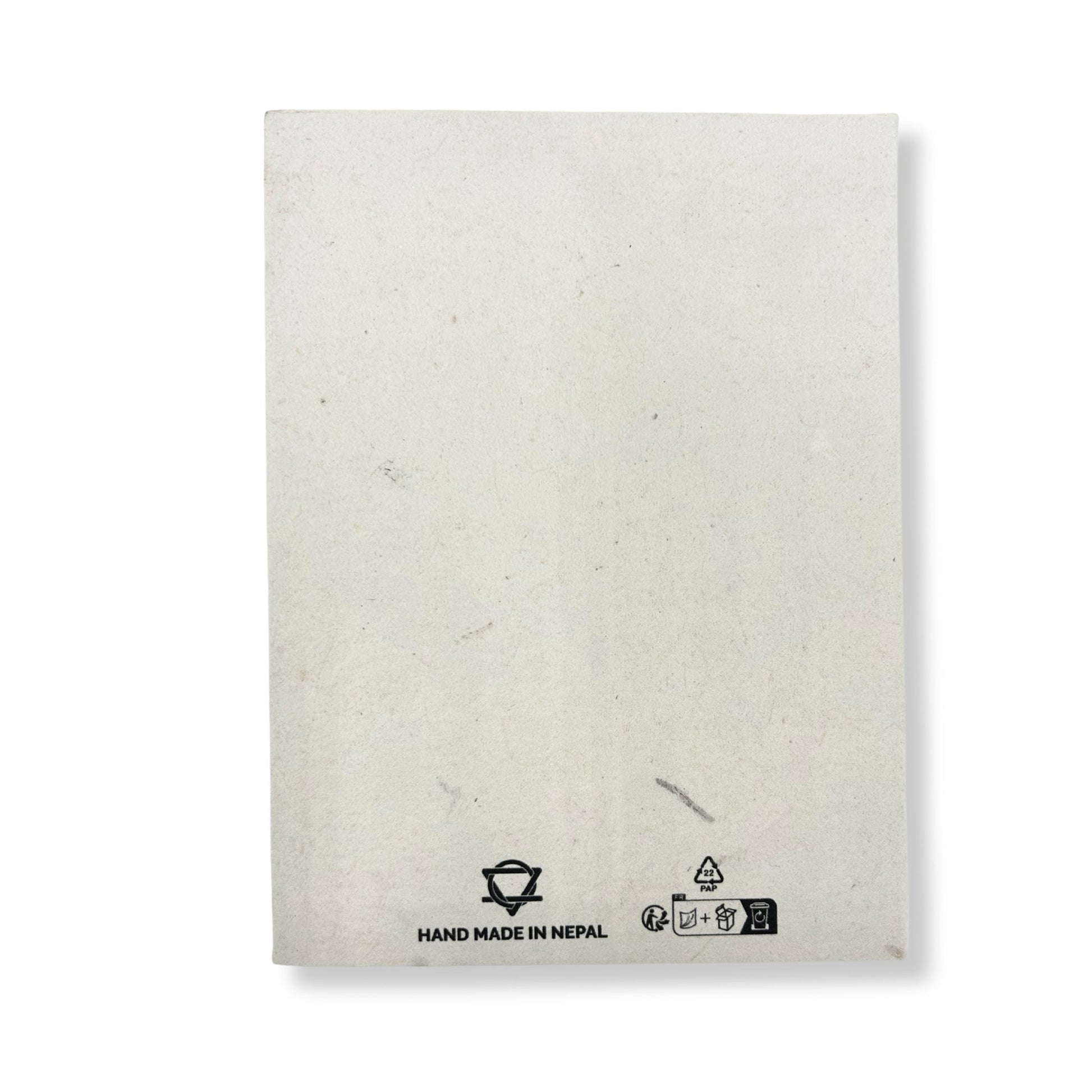 Lokta Paper Notebook – Every Peak 21x15 CM with Bookmark back cover in handmade Nepal lokta paper, minimalist design, 21x15 cm