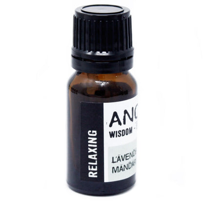 Mandarin & Lavender Oil Blend – 10ML essential oil bottle with black cap and label