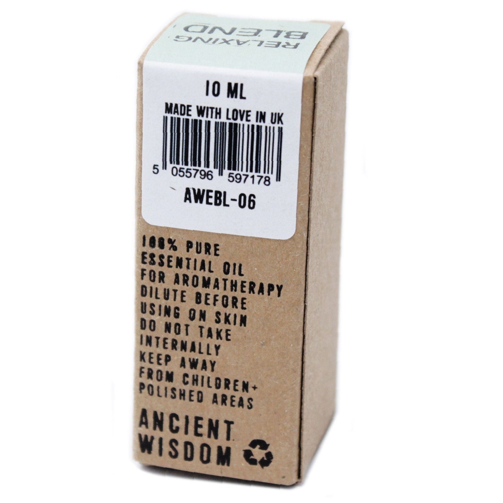 Mandarin & Lavender Oil Blend – 10ML essential oil box packaging, 10 ml label with barcode and usage warnings