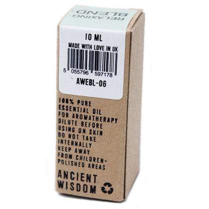 Mandarin & Lavender Oil Blend – 10ML essential oil box packaging, 10 ml label with barcode and usage warnings