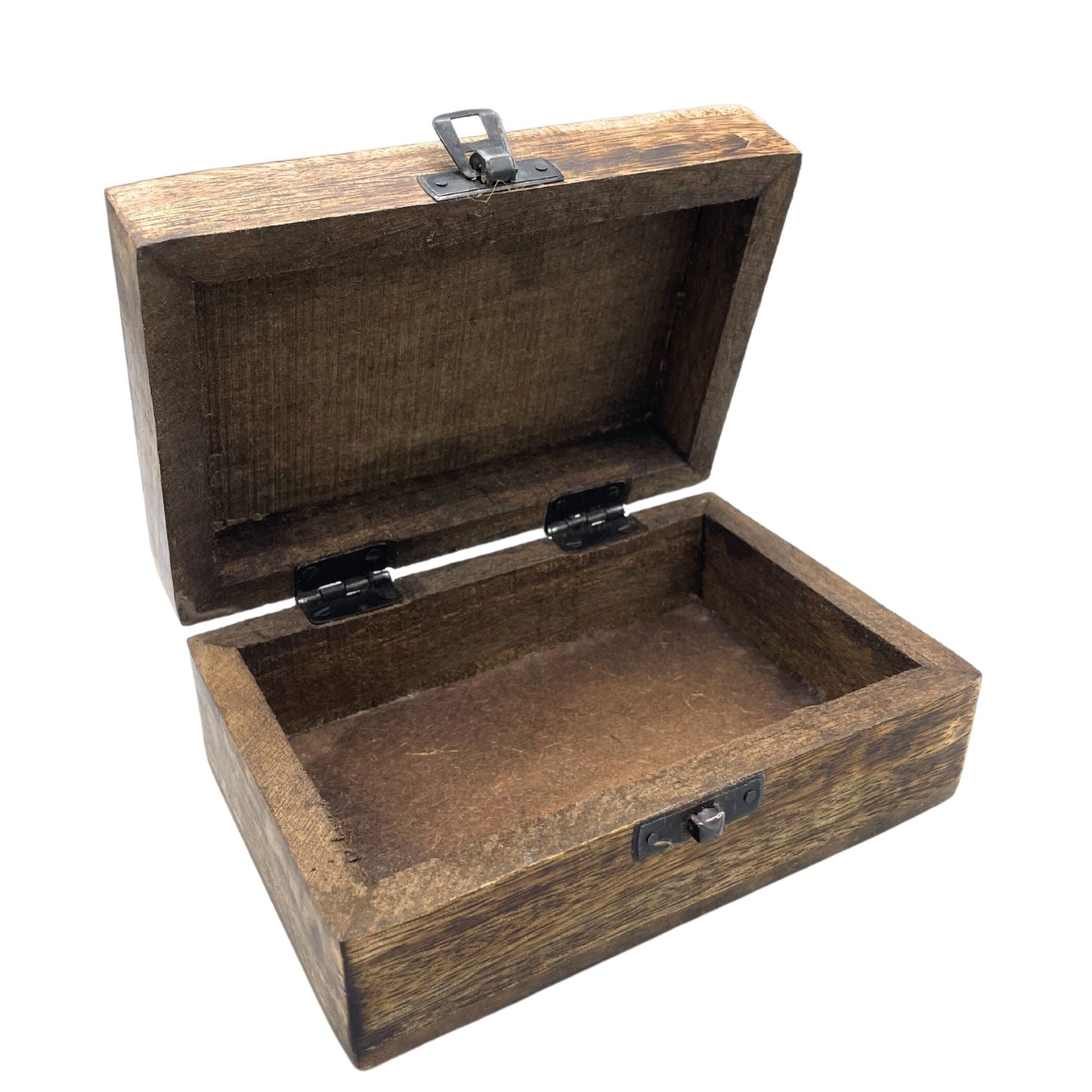 Mango Wood Keepsake Box – Buddha 15.5x10.5x6 CM open mango wood keepsake box with hinged lid and metal latch