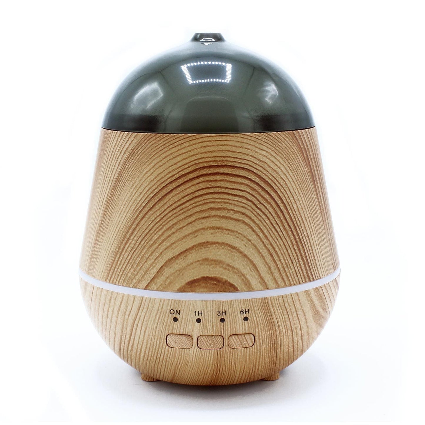 Marseille Atomiser – USB – Colour Change – Timer diffuser with wood grain finish, color-changing LED band and timer buttons