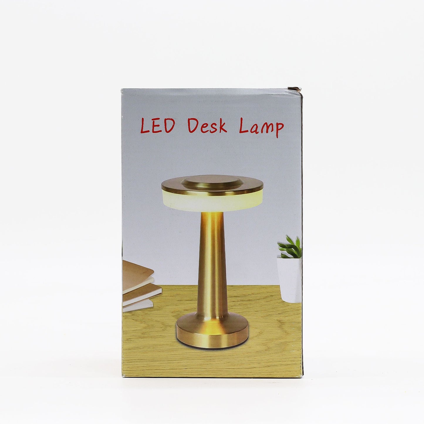 Metal- & Keramik-Touch-Lampe – Hohe LED-Schreibtischlampe mit langem Schaft in Kupferoptik, langes Schaftdesign wie auf der Produktverpackung abgebildet