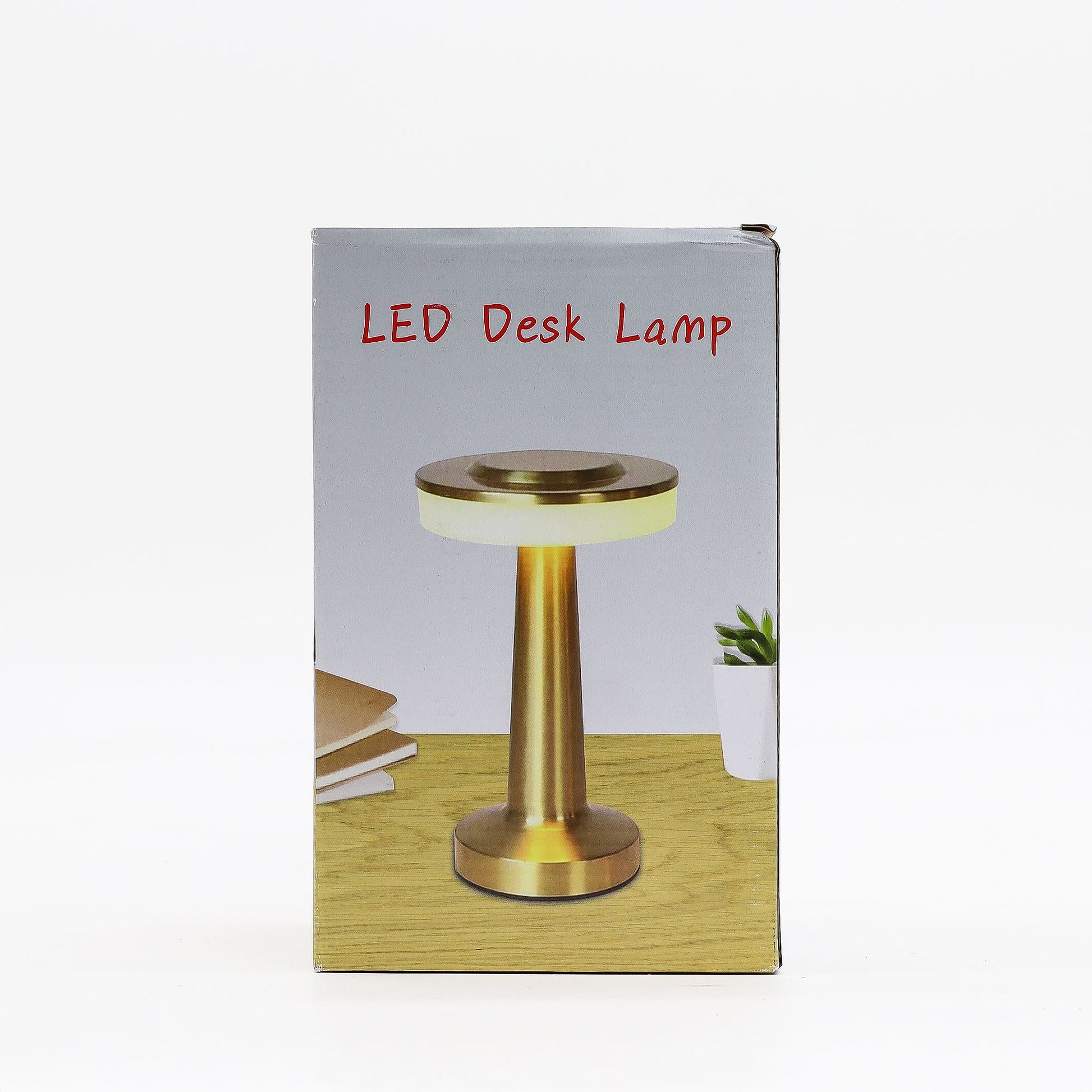 Metal- & Keramik-Touch-Lampe – Hohe LED-Schreibtischlampe mit langem Schaft in Kupferoptik, langes Schaftdesign wie auf der Produktverpackung abgebildet