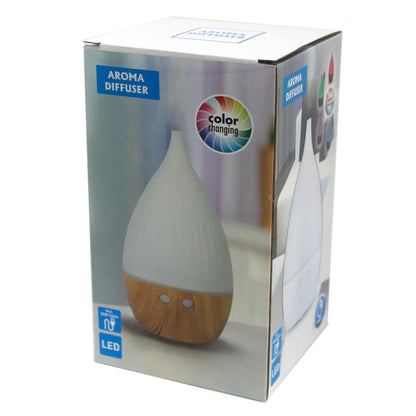 Alt-Tag: Milan Atomiser – USB – Retail-Box für Aroma-Diffusor mit Farbwechsel, LED-Symbol mit Farbwechsel und Sockel in Holzoptik, Bild