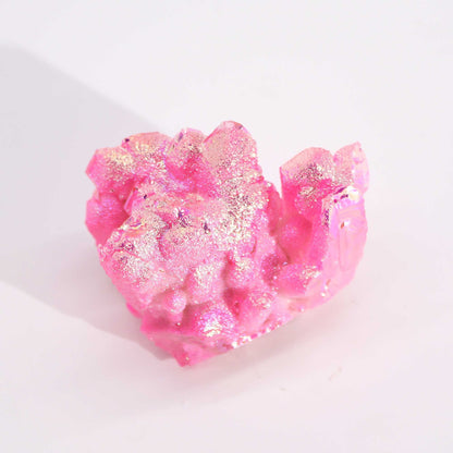 Alt-Tag: Natural Aura Rosenquarz – 100–150G, 7–10CM rosafarbenes Aura-Quarz-Kristallcluster mit schimmerndem Finish, 7–10 cm