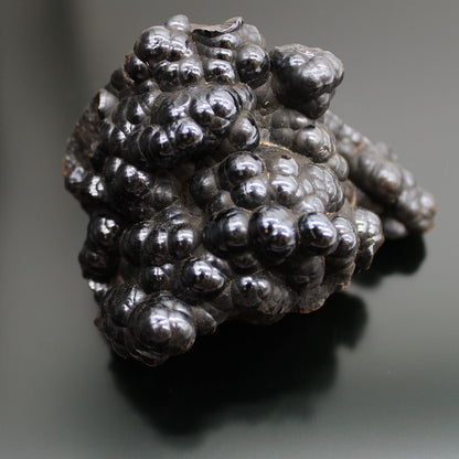 Natural Hematite Mineral Specimens – Approx 20 Pieces, metallic black hematite cluster specimen with shiny botryoidal surface