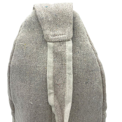 Alt Tag: Tiedye Hemp Sling Shoulder Bag All Natural From Kathmandu natural hemp and cotton crossbody sling bag, neutral woven fabric with strap