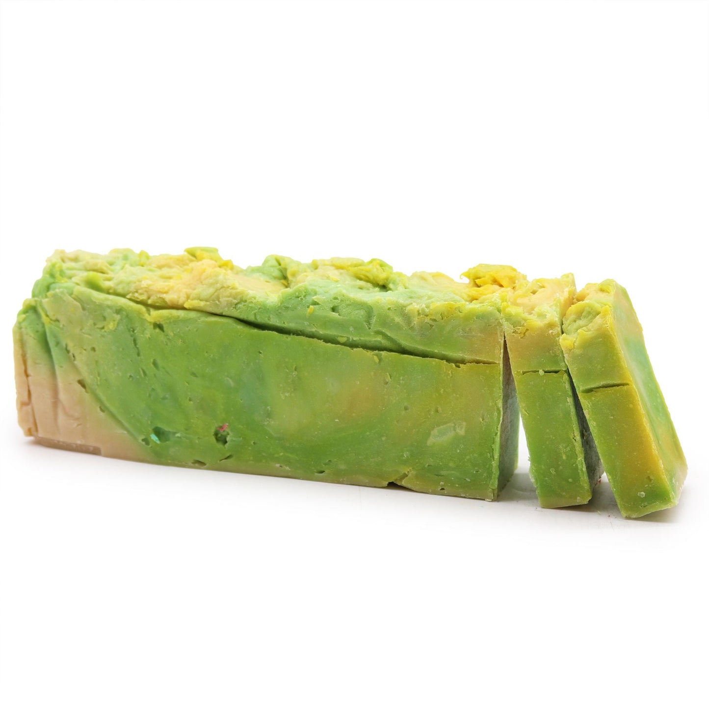Alt-Tag: Noni- & Olivenölseife – 110G Stück, handgefertigte grüne Artisan-Seifenbar mit Scheibenstücken, Noni-Saft und Olivenöl