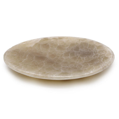 Onyx Stone Soap Dish – 16x10.5x2 CM, bandeja ovalada de piedra ónix beige para jabón en baño o cocina