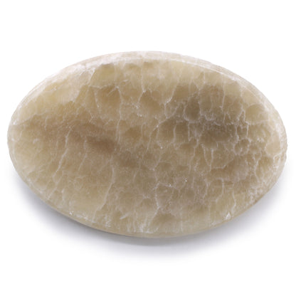 Onyx Stone Soap Dish – 16x10.5x2 CM oval beige onyx stone soap dish, polished surface for bathroom or kitchen sink