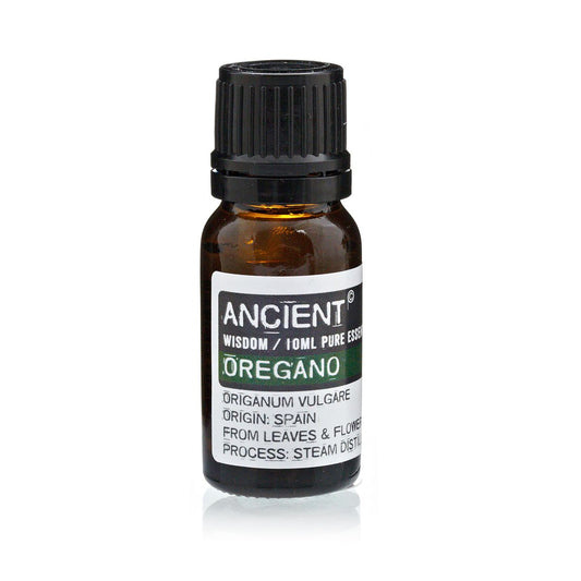 Oregano Essential Oil – 10 ML amber glass bottle, Origanum vulgare, steam distilled in Spain from leaves and flowers