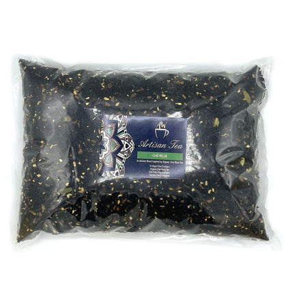 Organic Chai Black Tea – 1 KG bulk bag of organic black tea blend with traditional chai spices, Artisan Tea packaging