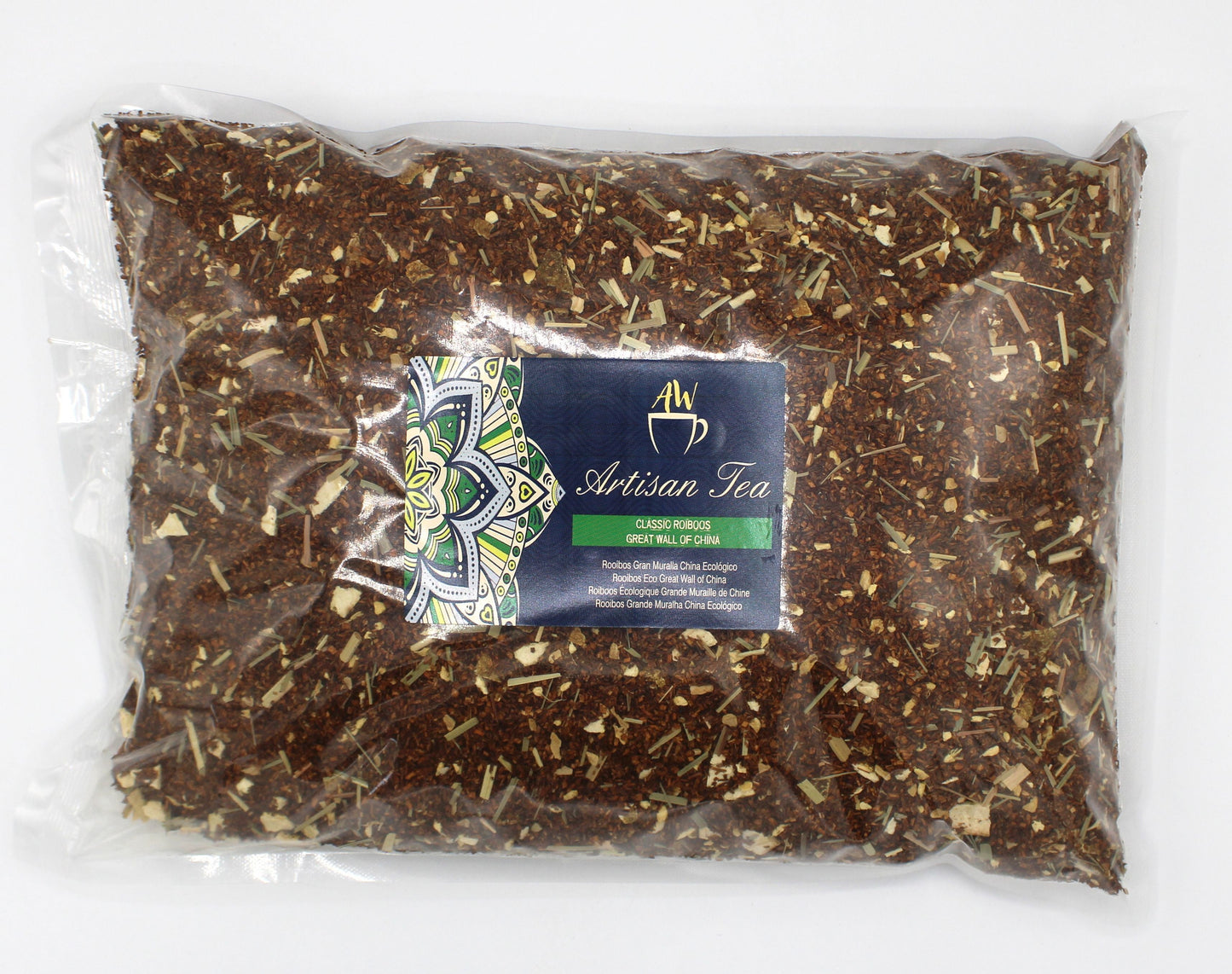 Organic Rooibos Tea Blend – 1KG bulk loose leaf rooibos tea with orange peel, ginger and lemongrass in sealed bag