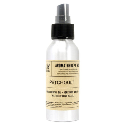 Alt Tag: Patchouli eterisk oljemist – 100 ml aromaterapi-mistsprayflaska med patchouli-etikett, 100 ml