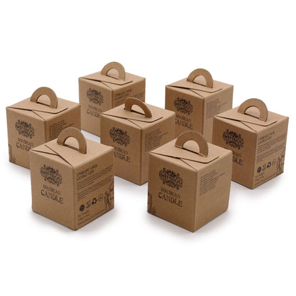 Peach Smoothie Soy Wax Candle – 200G packaging boxes, recycled kraft paper gift boxes with handle