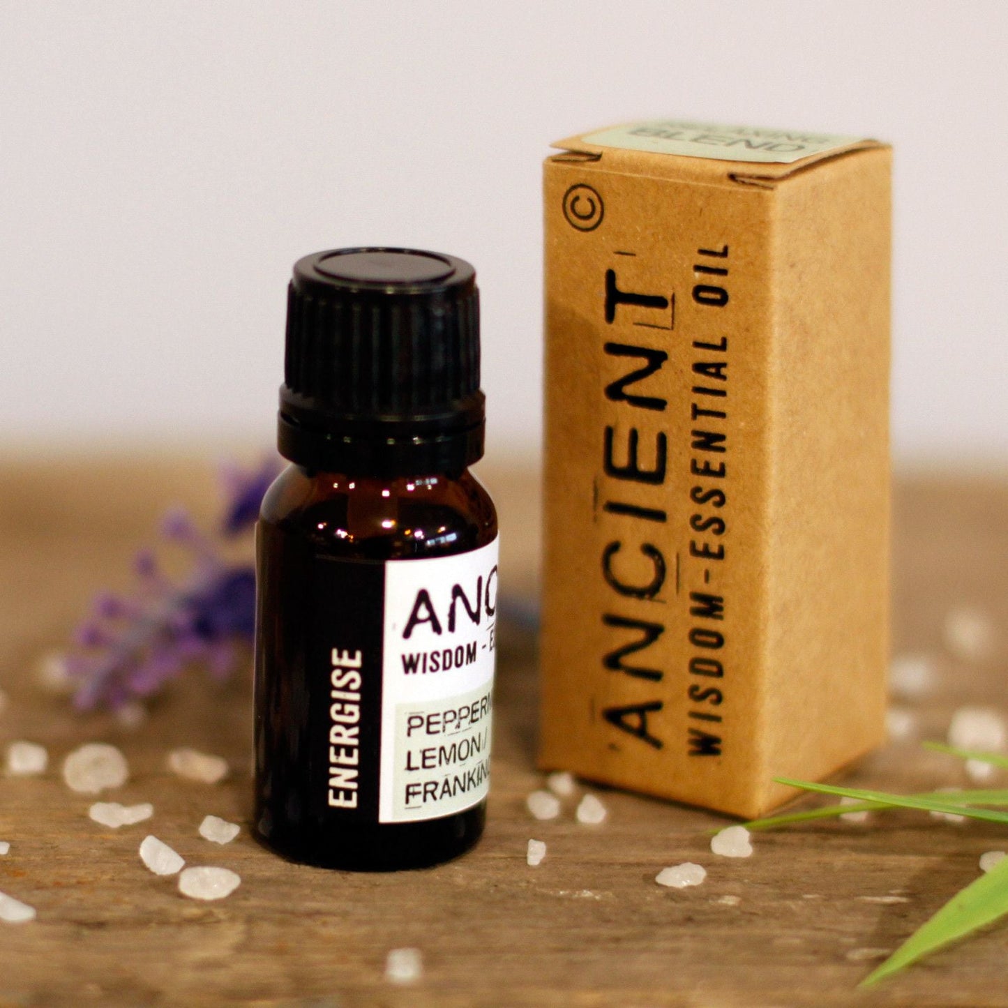 Alt Tag: Peppermint Essential Oil Blend – 10ML Boxed bottle and boxed packaging, peppermint frankincense lemon blend essential oil