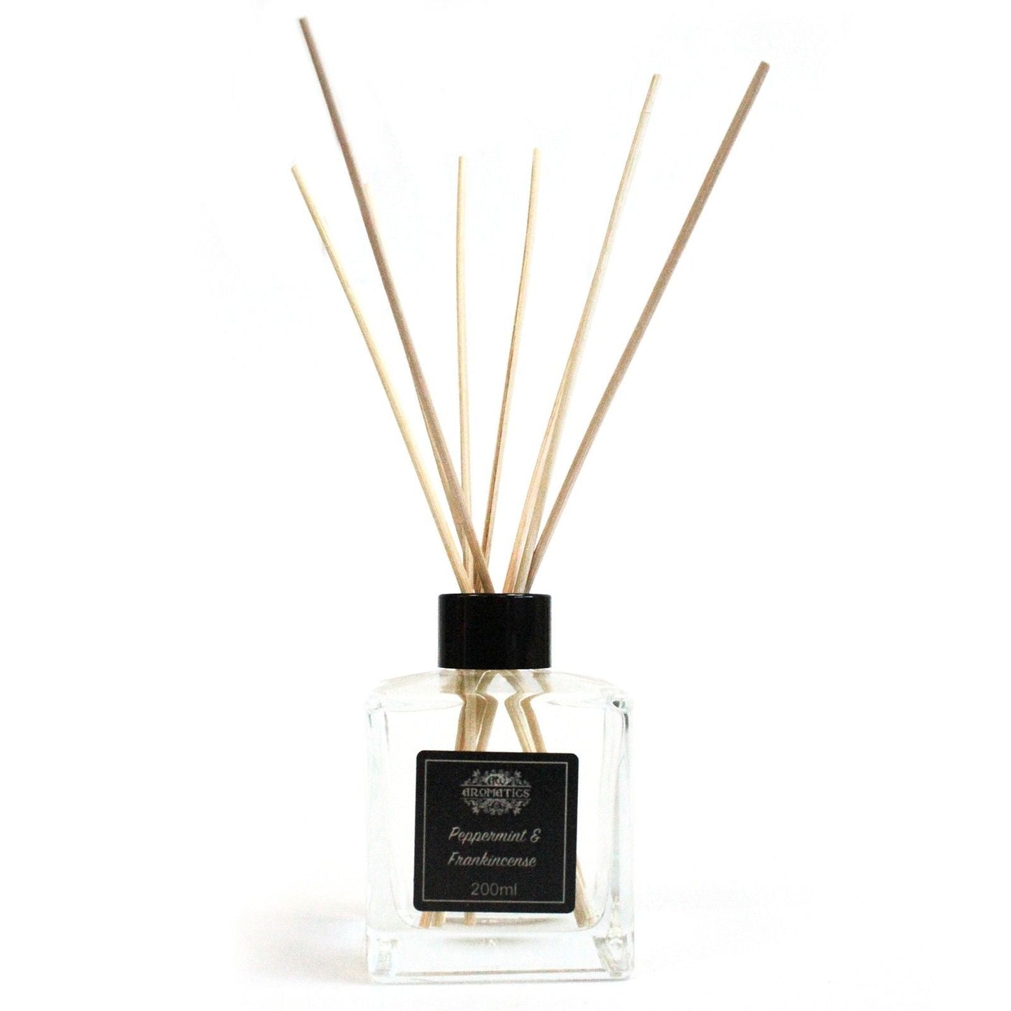Pfefferminze & Weihrauch Duftstäbchen-Diffuser – 200ML in Glasflasche mit Duftstäbchen, Pfefferminze und ätherischer Öl-Mischung aus Weihrauch