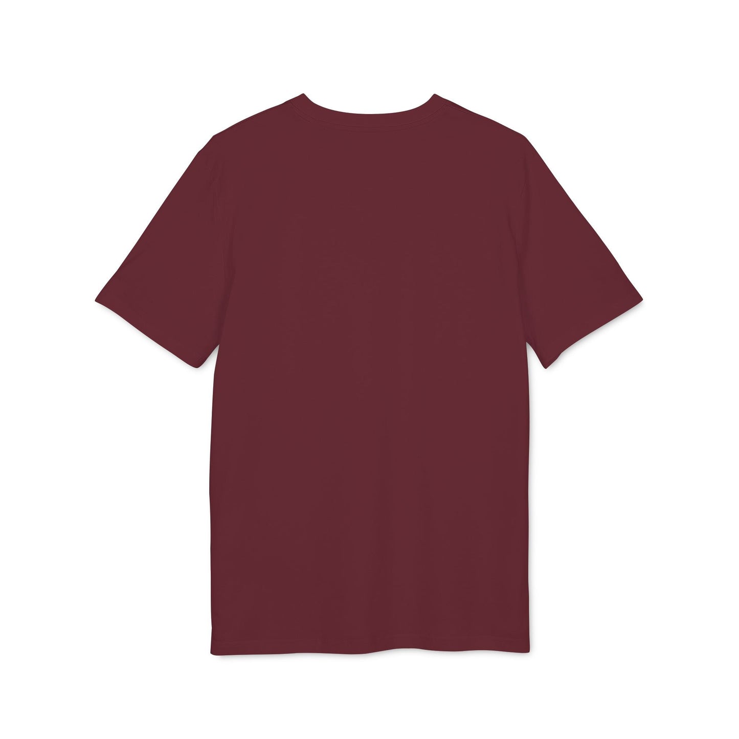 Alt Tag: Cocker Spaniel Personalized Premium Unisex T-Shirt color burdeos, camiseta unisex de manga corta vista frontal