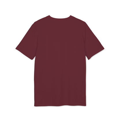Alt Tag: Cocker Spaniel Personalized Premium Unisex T-Shirt color burdeos, camiseta unisex de manga corta vista frontal