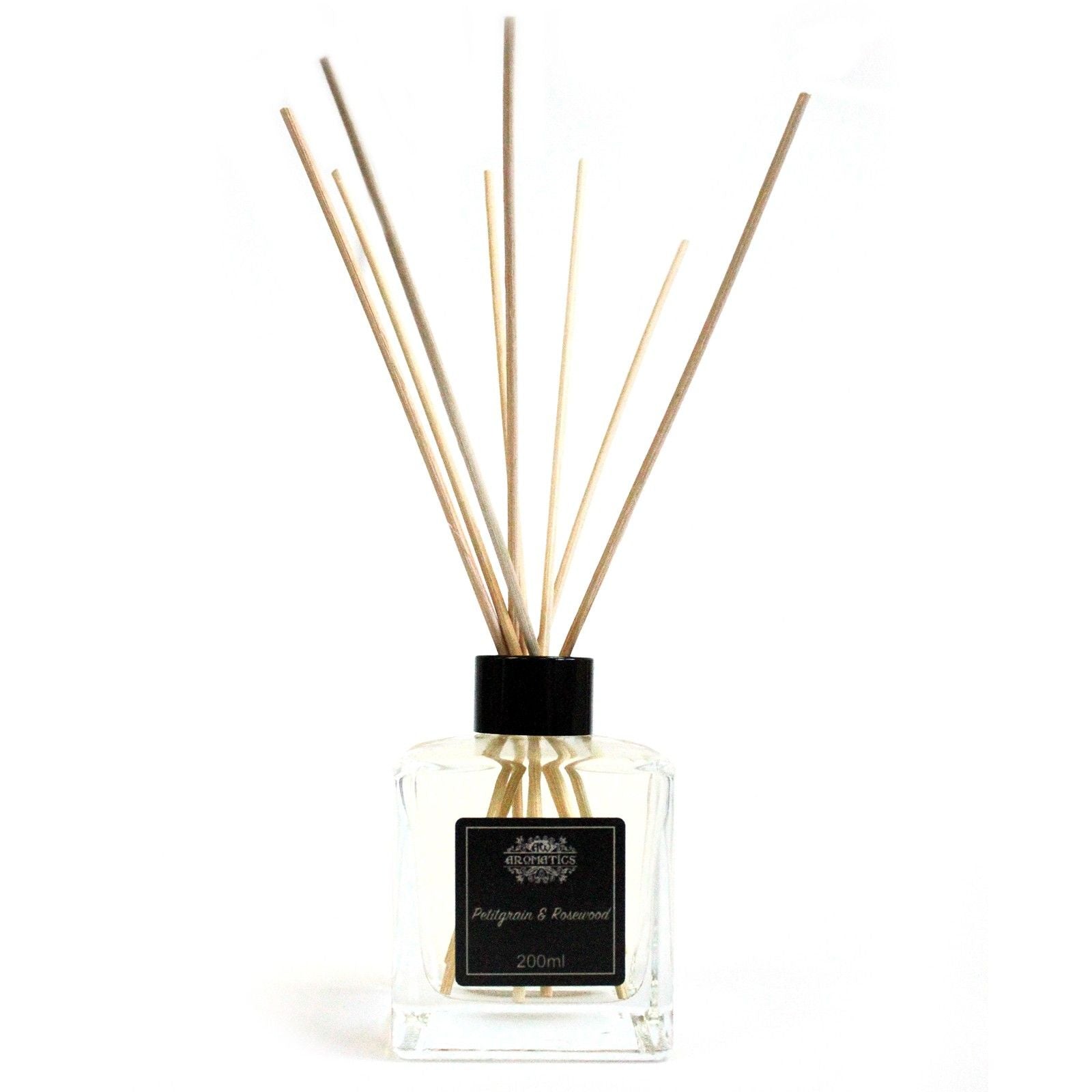 Alt-Tag: Petitgrain & Rosewood Reed Diffuser – 200ML in Glasflasche mit Duftstäbchen, 200ml Raumduft-Diffuser
