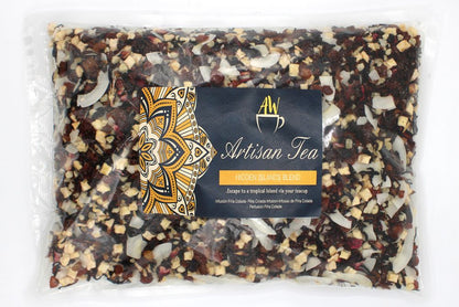 Piña Colada Infusion Artisan Tea – 1 KG bolsa de té artesanal a granel con mezcla de piña, coco e hibisco, empaque sellado