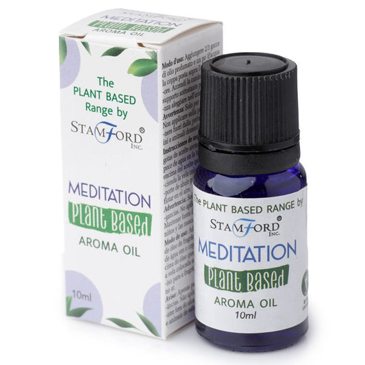 Alt-Tag: Pflanzliches Meditations-Aromaöl – 44G Flasche 10 ml mit Box, pflanzliches Aromaöl für Meditation