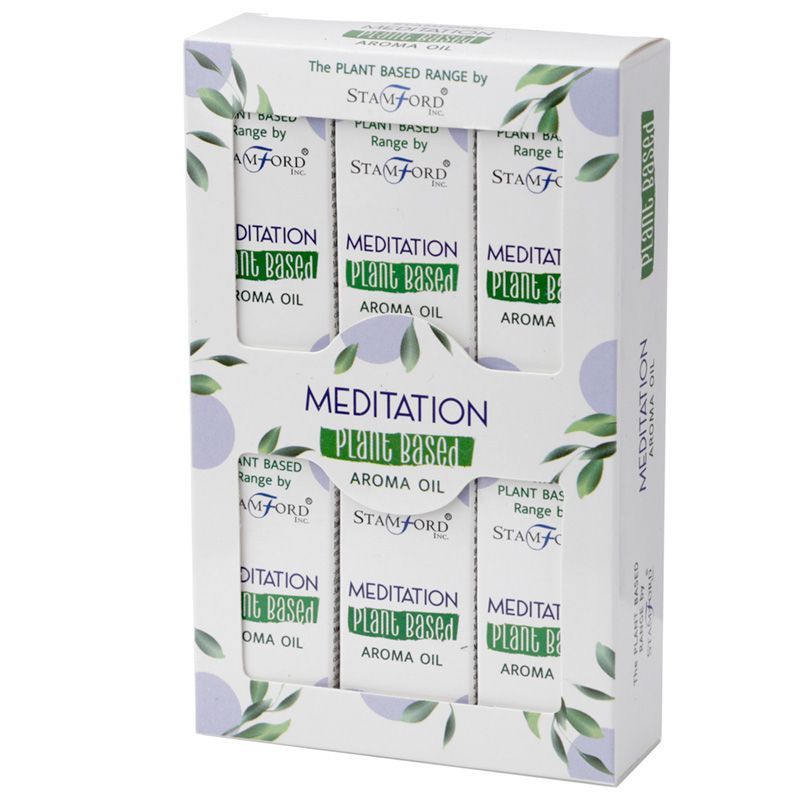 Alt-Tag: Plant-Based Meditation Aroma Oil – 44G pflanzenbasiertes Aromaöl-Set in Box, Duft Meditation, 6 Fläschchen