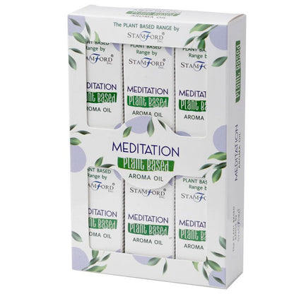 Alt-Tag: Plant-Based Meditation Aroma Oil – 44G pflanzenbasiertes Aromaöl-Set in Box, Duft Meditation, 6 Fläschchen