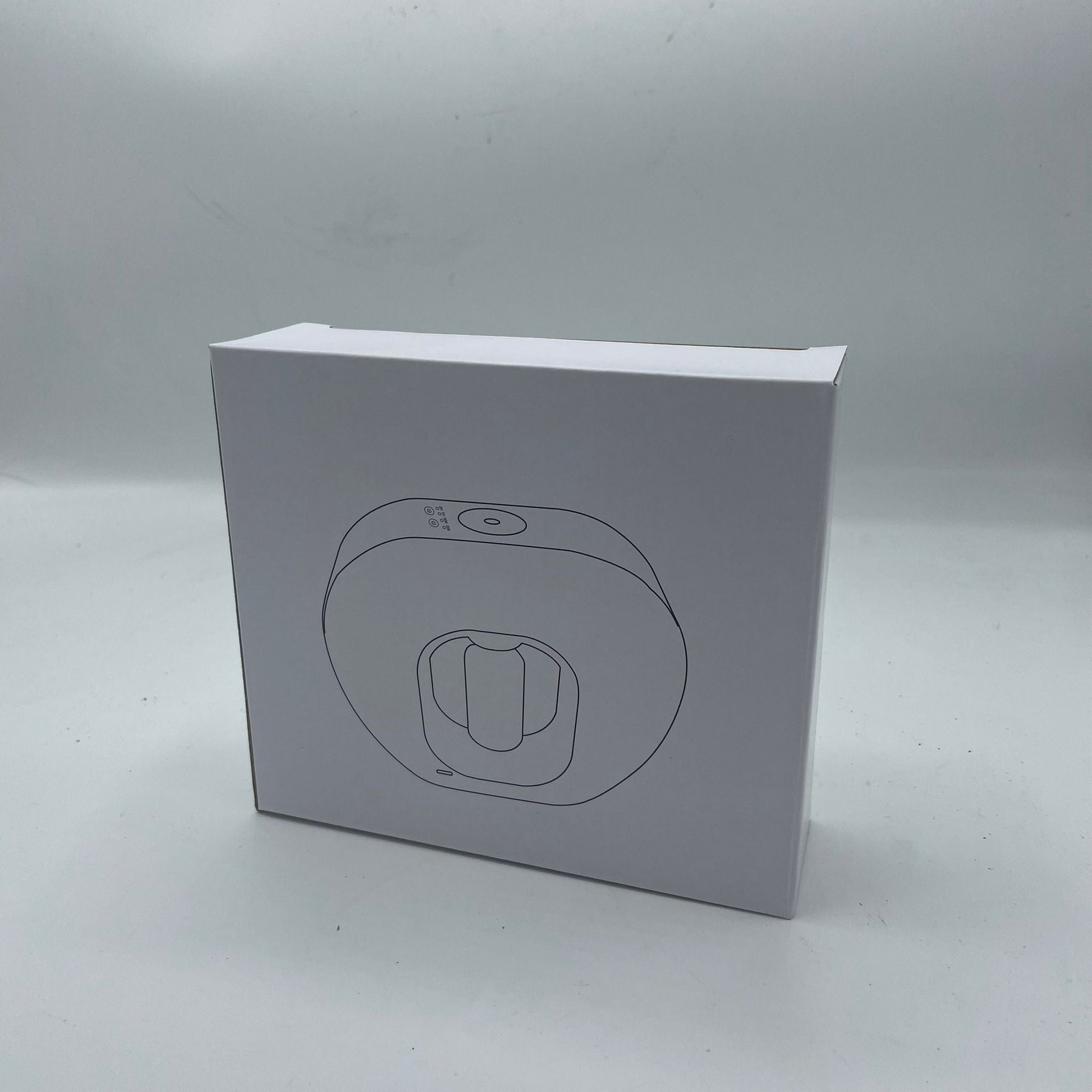 Plastic Dry Aroma Diffuser – 14x15.5 CM USB-C caja de producto blanca con ilustración del difusor en el frente
