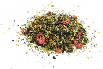 Pu-Erh Artisan Tea Blend – 50G On Angels Wings, loser Pu-Erh-Tee-Mix mit erdigen Noten sowie Himbeer- und Heidelbeerstücken