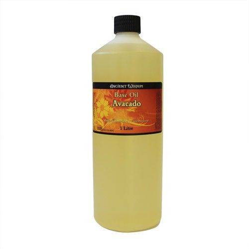 Alt Tag: Pure Avocado Base Oil – 1 Litre bottle, avocado base oil 1L with orange label and black cap