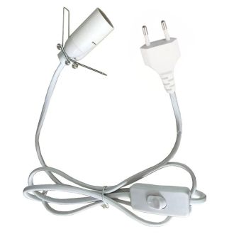 Strömkabel med strömbrytare och europeisk kontakt för Radiant Selenite Tower Lamp – 25 CM