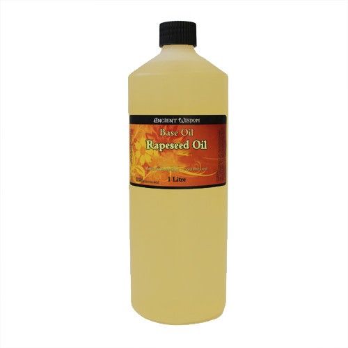 Rapeseed Oil – 1 Litre base oil bottle for massage and aromacare blends, neutral carrier oil, 1L