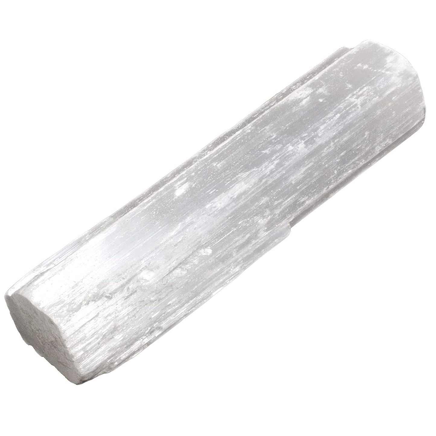 Alt Tag: Raw Selenite Crystal Wand – 7-10 CM, varita de selenita cruda translúcida de Marruecos, piedra natural alargada