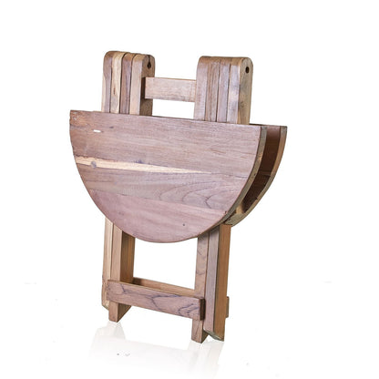 Recycled Teak Coffee Table – 50x50 CM, handmade folding recycled teak wood coffee table from Bali, rustic square tabletop