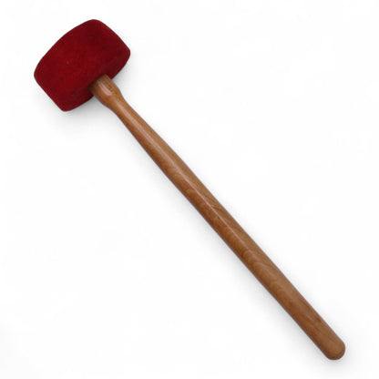 Alt Tag: Brass Vibrational Standing Singing Bowl – 50x20CM mazo de madera con cabeza de fieltro rojo para cuenco tibetano