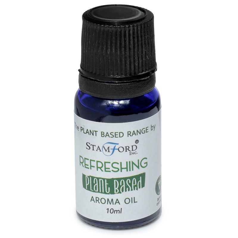 Refreshing Fragrance Oil – 60ML Plant-Based Blend, frasco de aceite aromático plant-based con tapa negra