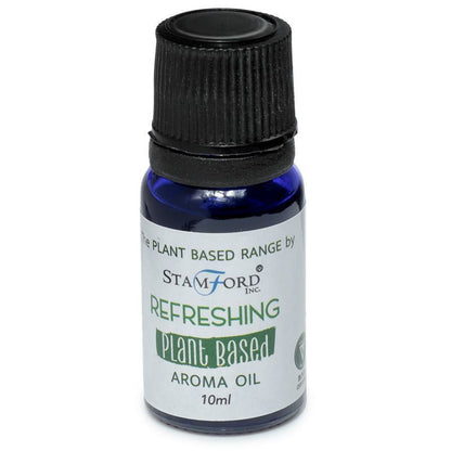 Refreshing Fragrance Oil – 60ML Plant-Based Blend, frasco de aceite aromático plant-based con tapa negra