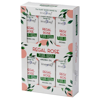 Regal Rose Aroma Oil – 10 ML pflanzenbasierte Aromaöl-Box mit floralem Rosendesign