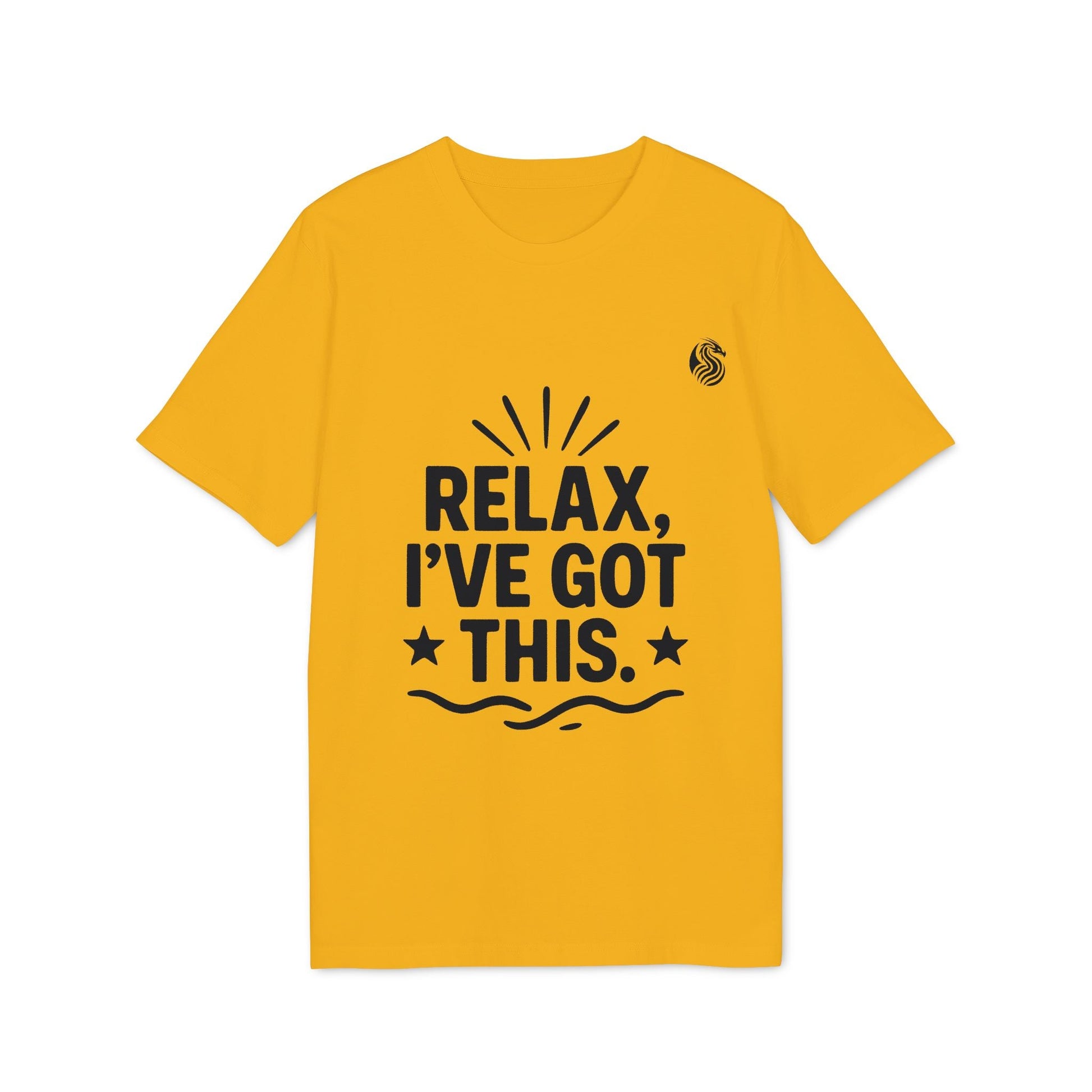 Alt Tag: Relax I´ve Got This Teenager Drix Premium Unisex T-Shirt yellow graphic tee with bold “RELAX, I’VE GOT THIS.” text