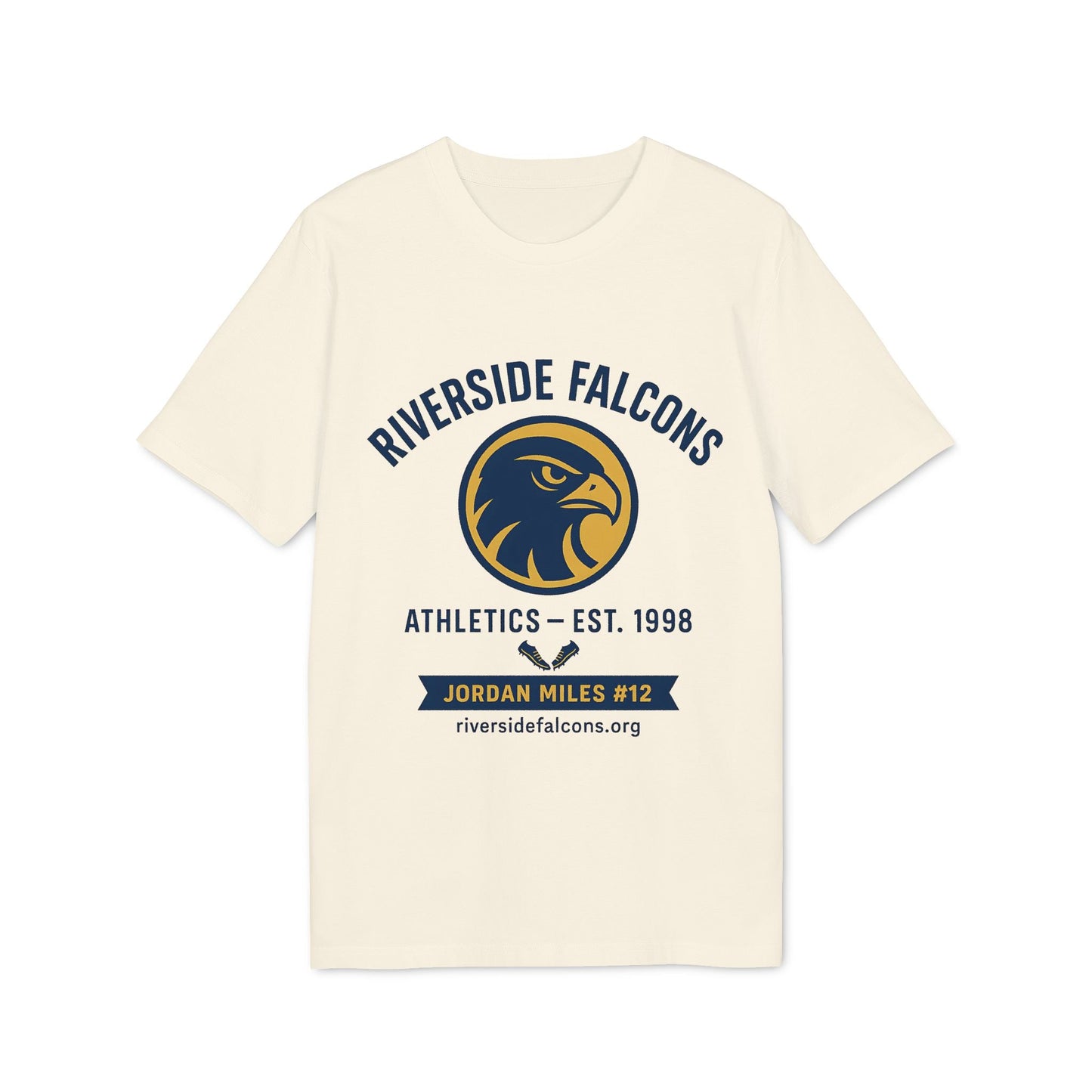 Föreningar Företag Välj Er Logga. T Shirts I Sponsra Saga Village. Premium Unisex T-Shirt med Riversdie Falcons-tryck och falklogga