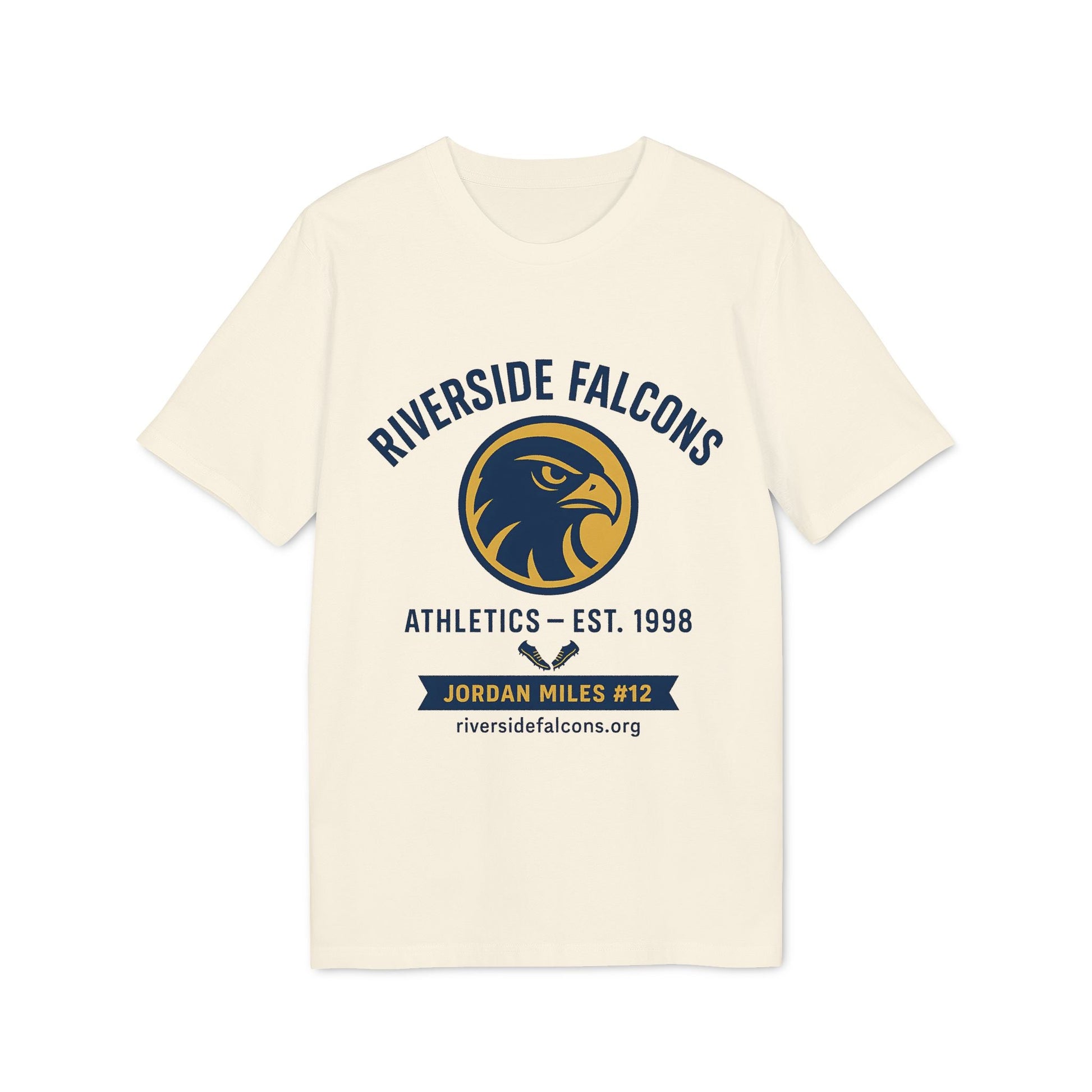 Föreningar Företag Välj Er Logga. T Shirts I Sponsra Saga Village. Premium Unisex T-Shirt med Riversdie Falcons-tryck och falklogga