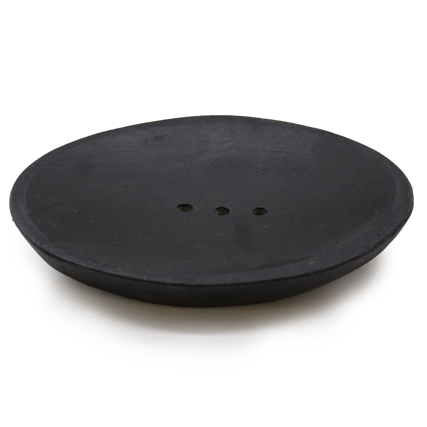 Riverstone Marble Soap Dish – 13.5x10 CM black marble soap dish with drainage holes for bathroom or kitchen countertop
